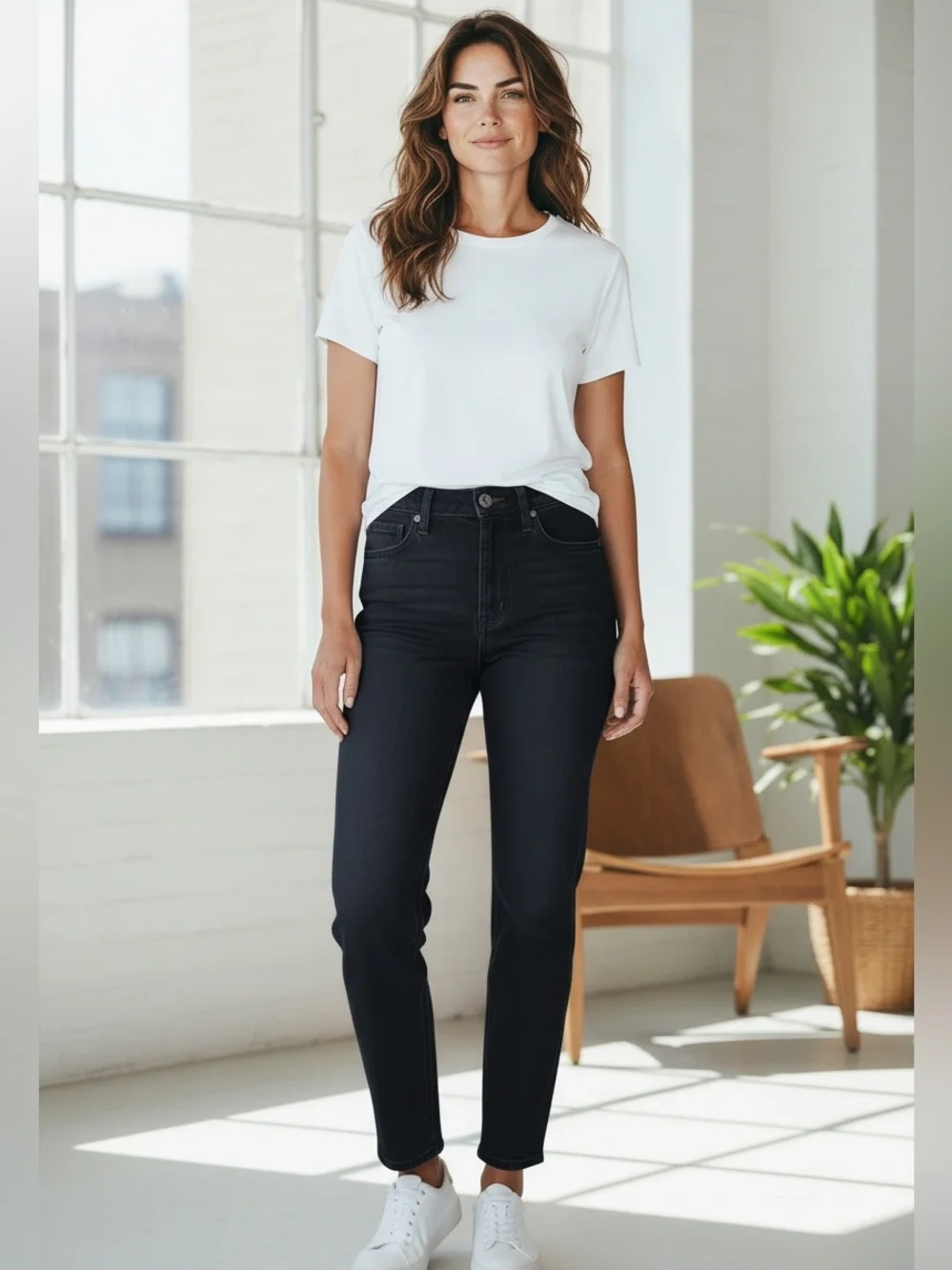 Bandolino Jeans Black Maddie Straight Leg in Size 10 ‎ NWT